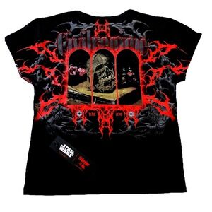 Civil Regime X Star Wars Fallen Star Baby Tee Womens Large‎ Black Graphic Print